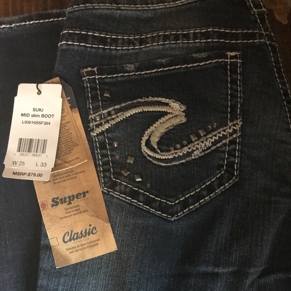 NWT Silver Jeans Suki Mid Rise Slim Boot Cut Jeans - Picture 4 of 7